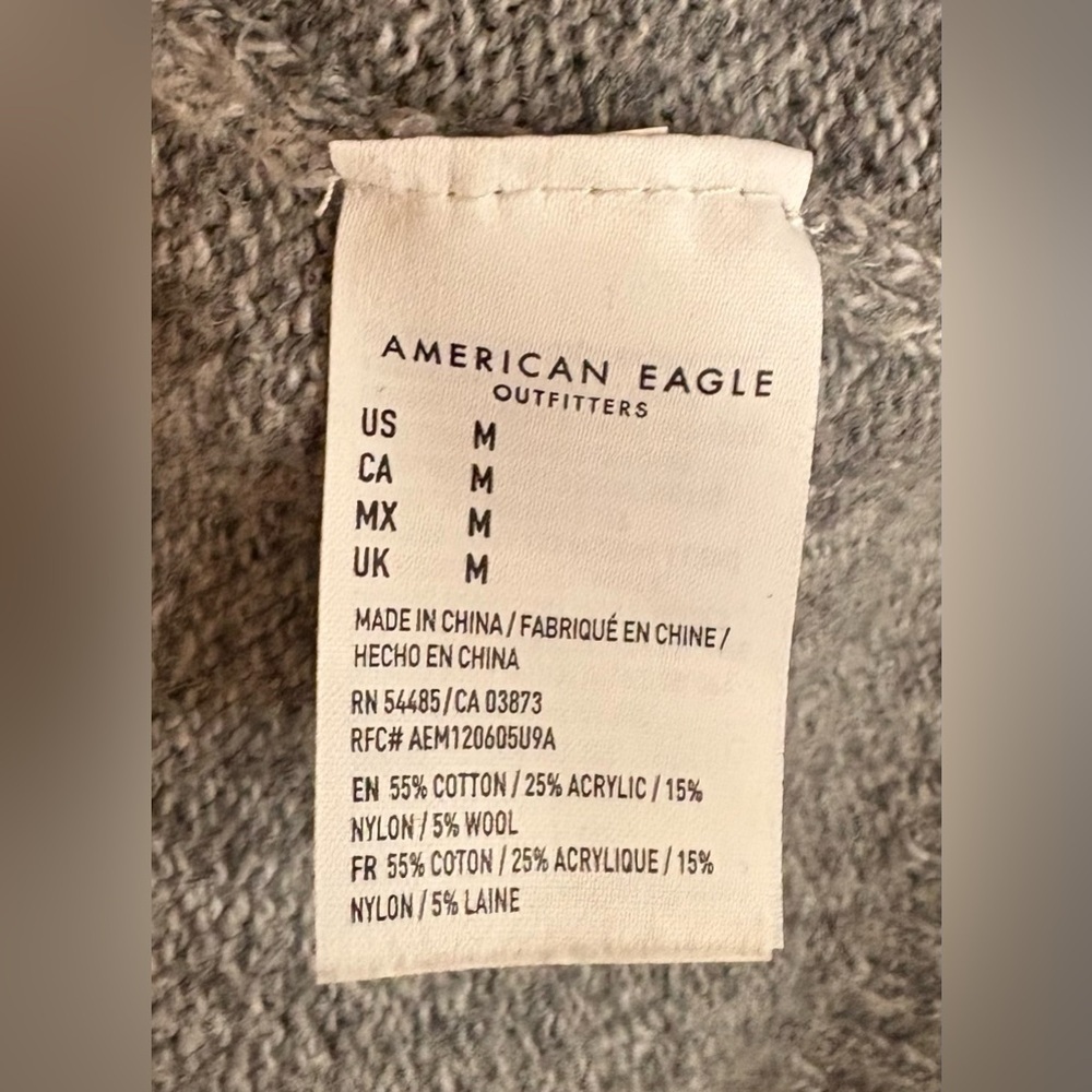 American Eagle Gray S Fair Isle Sweater - Picture 6 of 8